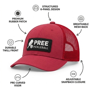 Gorra trucker con logo personalizado, malla trasera, estructurada, deportiva, de alto rendimiento, con malla trasera transpirable, OEM, ODM - Product Image 1
