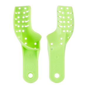 Plateaux d'empreinte dentaire en plastique autoclavables, perforés, réutilisables, rigides (Quadrant Supérieur-Droit / Inférieur-Gauche) - Product Image 1