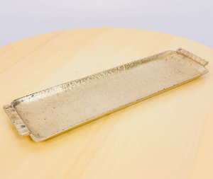 Classic Aluminum metal Rectangle Tray Top Quality Handmade <b>Hammered</b> Designing Silver Finishing Cupcake & Candies Serving Tray - Product Image 2