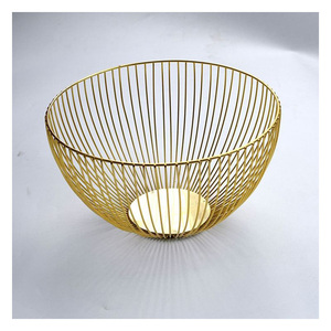 Unique Polygon Shape Iron Wire Fruit Basket for Modern Home Decoration - Product Image 5