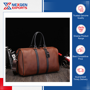 In Depth Experience Best Quality Fashion Unisex <b>Large</b> Capacity PU Leather <b>Duffle</b> Travel <b>Bag</b> for Outdoor Sports Use - Product Image 3