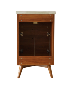 Gabinete de tocador independiente JY Vietnam elegante estilo europeo de un solo fregadero completamente ensamblado espejo LED MDF baño de madera contrachapada - Product Image 6