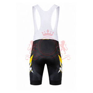 Conjunto de Jersey y Pantalones Cortos de Ciclismo para Hombre, Diseño Negro, Amarillo y Blanco, Manga Corta, Cierre Frontal con Cremallera, para Adultos - Product Image 5