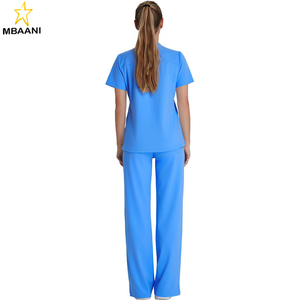 <b>Scrub</b> <b>Top</b> for Women – Soft Stretch V-Neck <b>Scrubs</b> with 2 Inset Slip Pockets and a Curved Hemline - Product Image 4
