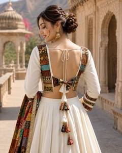 Traditional Indian Pakistani Women Lehenga Choli <b>Green</b> Embroidered Floor-Length Loose Fit Wedding Wear - Product Image 4