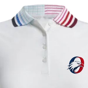 Women's White Short Sleeve Golf Polo Shirt Elegant <b>Athletic</b> Top Comfortable Sports Clothing for Golf Course Training Leisure - Product Image 3