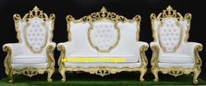 Sillas de Trono para Rey y Reina, Juego de Asientos para Novios, Sillas Decorativas de Lujo para Ceremonia y Recepción - Product Image 4