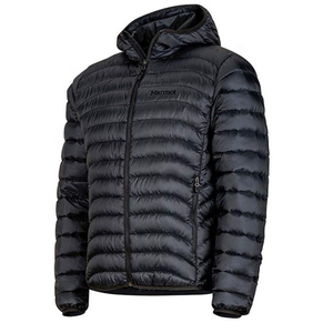 Blouson matelassé à capuche noir pour homme Marmot 2026, coupe droite, fermeture éclair frontale, couleur unie, décontracté, hiver – Meilleures ventes - Product Image 4