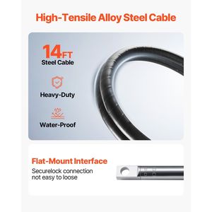 Kit di Sterzo Marino Durevole da 14 Piedi con Volante da 13 Pollici, Parti e Accessori per Sistema di Sterzo Fuoribordo - Product Image 3