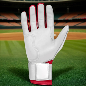 Guantes de Bateo de Béisbol de Cuero Profesionales Personalizados OEM, Guante de Bateo de Béisbol de la Mejor Calidad con Protección Completa para los Dedos - Product Image 5