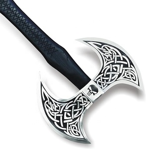 SCL Handmade Carbon Steel Double Head Tomahawk Builder's Hatchet Industrial Grade Wood Handle 18" Overall Length for Camping - Product Image 2