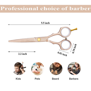 High Quality Beauty <b>Barber</b> Scissors <b>Set</b> Stainless Steel Blades Hardness Right-Handed Design Sharp Blade Tip - Product Image 5