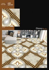 Carreaux de sol en céramique brillants série 400x400mm, motifs de luxe, carreaux numériques 400x400mm, finition brillante, design élégant - Product Image 3