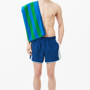 Shorts de bain pour hommes de haute qualité, séchage rapide, logo imprimé, taille plus, 100% polyester, shorts de bain unis - Product Image 4