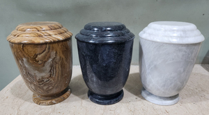 Urne funéraire en marbre sculpté, urne commémorative intemporelle pour cendres de crémation pour restes humains adultes, urne en marbre sur mesure en gros - Product Image 6