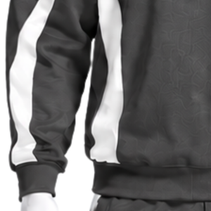 Sweat-shirt à col rond pour homme en tissu charbon, manches longues, détails contrastants, pull athlétique, décontracté, pour l'entraînement et le sport - Product Image 6