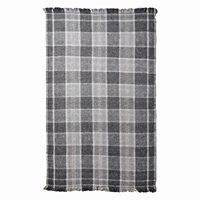 DECORDEC Tapis moderne épais en laine tufté à la main, à motifs écossais/à carreaux/à losanges, antidérapant et écologique, pour salons de maison et d'hôtel