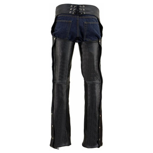 Samroz Sports – Chaps de moto en cuir premium pour homme – Entièrement doublés, poche à monnaie, logo personnalisable, couleur au choix, position avant, toutes saisons - Product Image 5