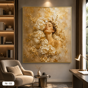 Peinture murale florale de haute qualité pour femme, décoration intérieure, design personnalisé, fabriqué au Vietnam, marque HALO - Product Image 6