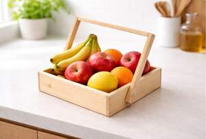 Panier à bois de chauffage, panier porte-bûches, panier à linge en bois, panier à fruits en bois - Product Image 3