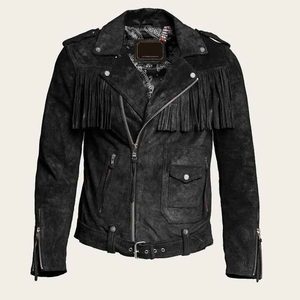 Premium Quality Western Fringe <b>Suede</b> Leather <b>Jacket</b> Stylish Cowboy Fashion Outerwear Manufacturer Wholesale Supply - Product Image 1