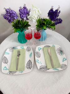 Nouvel Arrivage : Ensemble de Serviettes de Table Couleur Unie pour Mariage, Pâques et Fêtes, Serviettes 100% Coton, Parures de Lit et Draps - Product Image 2