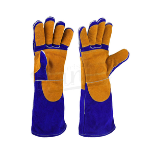 Gants de sécurité pour le soudage industriels 16/41 cm, en cuir durable, résistants aux coupures et à la chaleur, pour la construction et les travaux de forge - Product Image 5