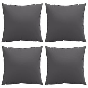 Ensemble de 4 coussins de canapé d'extérieur en tissu anthracite 24x24 pouces 100% polyester - Product Image 4