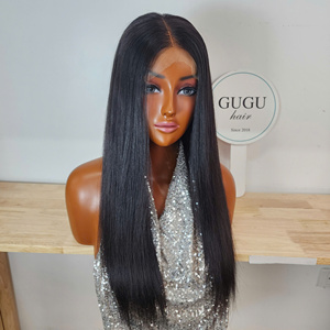 วิกผมลอนธรรมชาติแบบไม่ต้องใช้กาว ขนาด 24 นิ้ว ผมแท้สีธรรมชาติ ความหนาแน่น 250 พร้อมหมวกวิกขนาดมาตรฐาน - Product Image 3