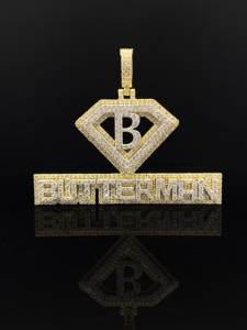 Colgante de Lujo Personalizado con Baño de Oro, Aleación, Estilo Hip Hop, Diamantes, Diseño Ice Street King - Product Image 5