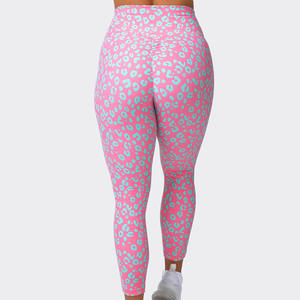 Leggings de Compresión Transpirables con Estampado de Leopardo, Cintura Media, Sin Costuras, con Logotipo Personalizado, de Satén Vintage, Leggings Elásticos de Alta Calidad para Mujer - Product Image 5