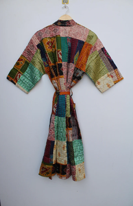 Bata de Kimono con Estampado Digital de Dibujos Animados para Mujer, Suave y Transpirable, de Algodón, para Verano, Hecha a Mano, ODM, Cuello en V, Cintura Elástica, Larga - Product Image 4