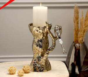 2026 Design Fantastique Luxe Brillant Poli Porte-bougie Décoration Moderne pour la Maison Centre de Table en Métal Plaqué Or pour Mariage - Product Image 5