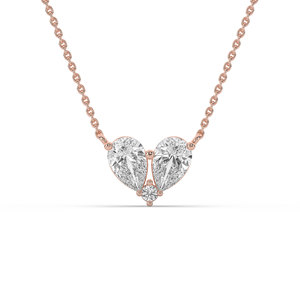Luxeshine Women's 2Ct Lab Grown Pear Diamond Pendant VS1 IGI Certified Brilliant 925 Sterling <b>Silver</b> Yellow Rose Engagement - Product Image 3