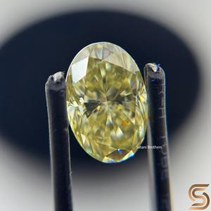 มอสซาไนต์รูปไข่เจียระไนด้วยมือ ขนาด 12x8 มม. สีเหลือง สำหรับทำแหวนหมั้นและเครื่องประดับ - Product Image 5