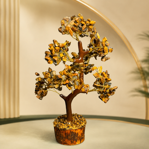 Figurine d'arbre en pierre d'œil de tigre naturelle, arbre de vie en cristal artisanal, décoration Feng Shui pour la maison, ornement de bureau - Product Image 3