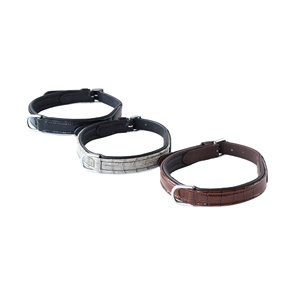 ปลอกคอสุนัขหนังจระเข้ทำด้วยมือสุดหรูพร้อมฮาร์ดแวร์สเตนเลสขายส่ง - Product Image 1