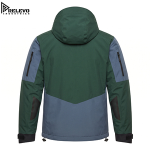 Chaqueta Acolchada con Capucha para Hombre, Personalizada, Casual, para Exteriores, Verde Bosque, Gris Pizarra, Impermeable, Resistente al Viento, OEM/ODM - Product Image 2