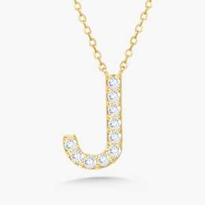 สร้อยคอจี้ตัวอักษรทองคำแท้ 10K 14K 18K ประดับเพชรแล็บโกรว์ จี้ตัวอักษรเล็กๆ สวยงาม ผู้ผลิตเครื่องประดับ ขายส่ง - Product Image 4