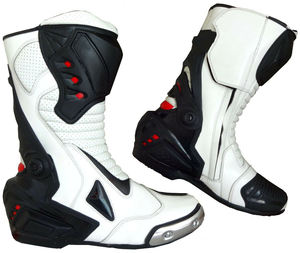 Botas de Motocicleta de Cuero Personalizadas, Transpirables, Resistentes al Viento, para Pilotos Profesionales, de Carreras, Calidad Premium, Impermeables, Anti-UV, Cuatro Estaciones - Product Image 6