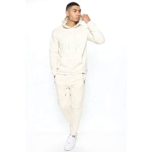 Vente en gros de pantalons d'entraînement décontractés pulls à capuche pour hommes ensemble de survêtement de jogging grande taille en coton molletonné personnalisé pour printemps et automne - Product Image 1