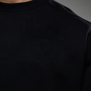 Sweat à capuche pour homme, noir, coupe classique, en molleton tricoté, avec poche, vêtements décontractés d'automne, polyester/coton - Product Image 5