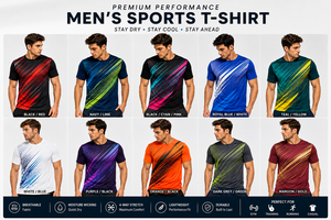 Custom Athletic Sports T Shirt for <b>Men</b> Quick Dry Breathable Lightweight Round Neck <b>Top</b> Gym <b>Running</b> Training Wear OEM - Product Image 6