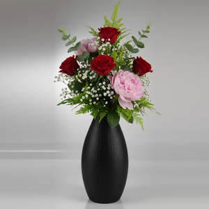 Florero Moderno Negro Mate Texturizado con Diseño de Rejilla y Cuello Delgado para una Decoración Contemporánea y Elegante del Hogar - Product Image 2
