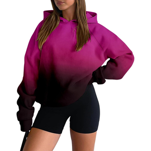 Heavyweight Women's <b>Long</b> Hoodies <b>Oversized</b> Shoulder <b>Hoodie</b> High Quality Knitted Fleece Eco-Friendly Winter Sport Style - Product Image 5