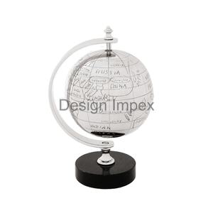 Silver <b>Globe</b> Stand Metal Crafts Gift Items Decorative Rotatable <b>Globe</b> Model Home Decor And Office Desktop Decoration Items - Product Image 5