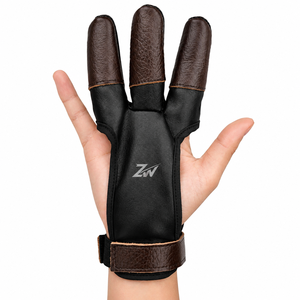 Gants de tir à l'arc en cuir réglables, de haute qualité, antidérapants, respirants, légers, protection des doigts pour arcs, confortables - Product Image 1