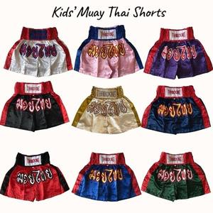 Pantalones Cortos Deportivos para Hombre, Muay Thai, Satén, Cintura Elástica, Entrenamiento, Gimnasio, Kickboxing, Ligeros, Estampado Colorido, Top de Muay Thai - Product Image 2