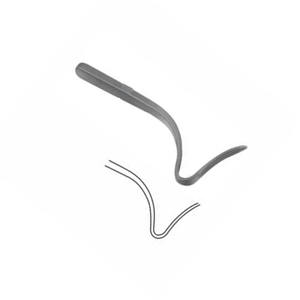 Venta al por mayor: Instrumento quirúrgico TAEGER, palanca ósea curva de 175 mm (6.78 pulgadas), punta roma de 12 mm de ancho, fabricado en acero inoxidable BM.33.2204aq - Product Image 3