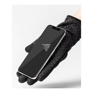 Gants de sport d'hiver en polyester imperméable, simili cuir, impression silicone, pour hommes et femmes, épaissis et coupe-vent - Product Image 5